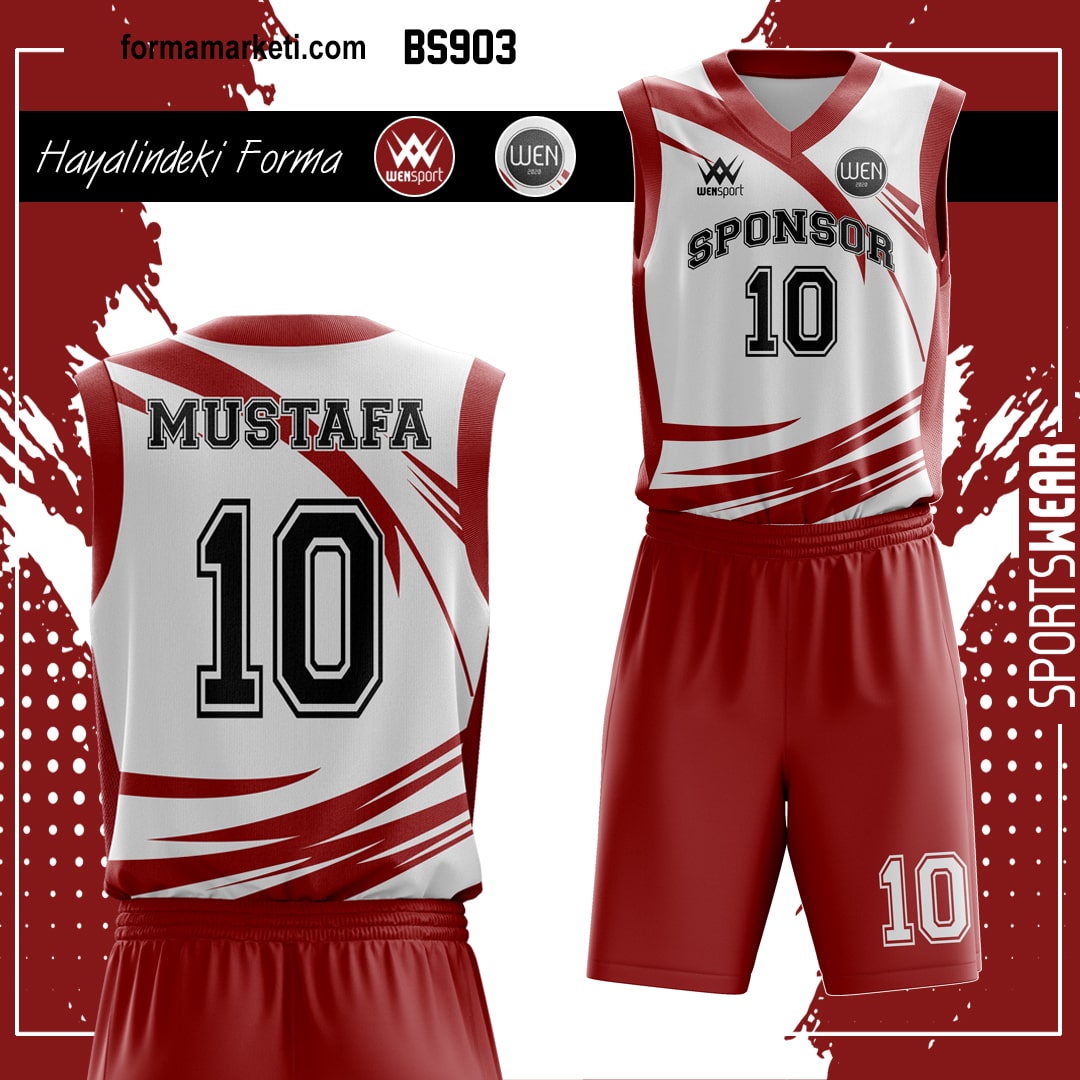 BS903 Basketbol Forması Bordo, Kahverengi ve Gri basketbol forması modeli - basketbol forması yaptırma detay görünümü 2