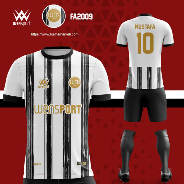 FA 2009 Dijital Forma Bordo, Krem ve Gri futbol forması modeli - forma yaptırma ön görünüm