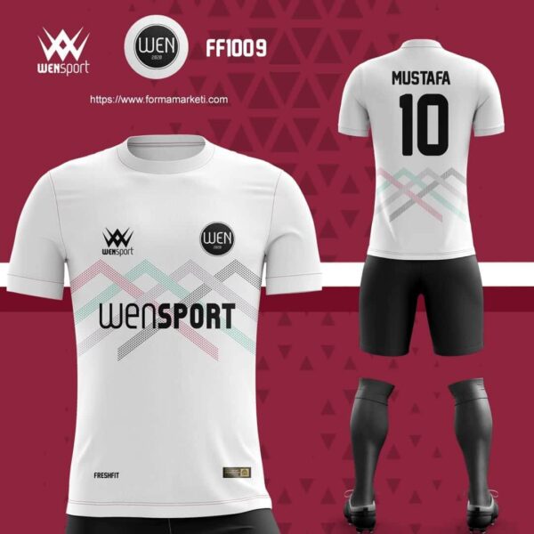 FF1009 Futbol Forması Kahverengi, Krem ve Bordo futbol forması modeli - forma yaptırma ön görünüm