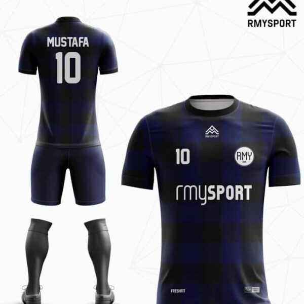 RMS106 Manchester United Forması Siyah, Antrasit ve Gri futbol forması modeli - forma yaptırma ön görünüm