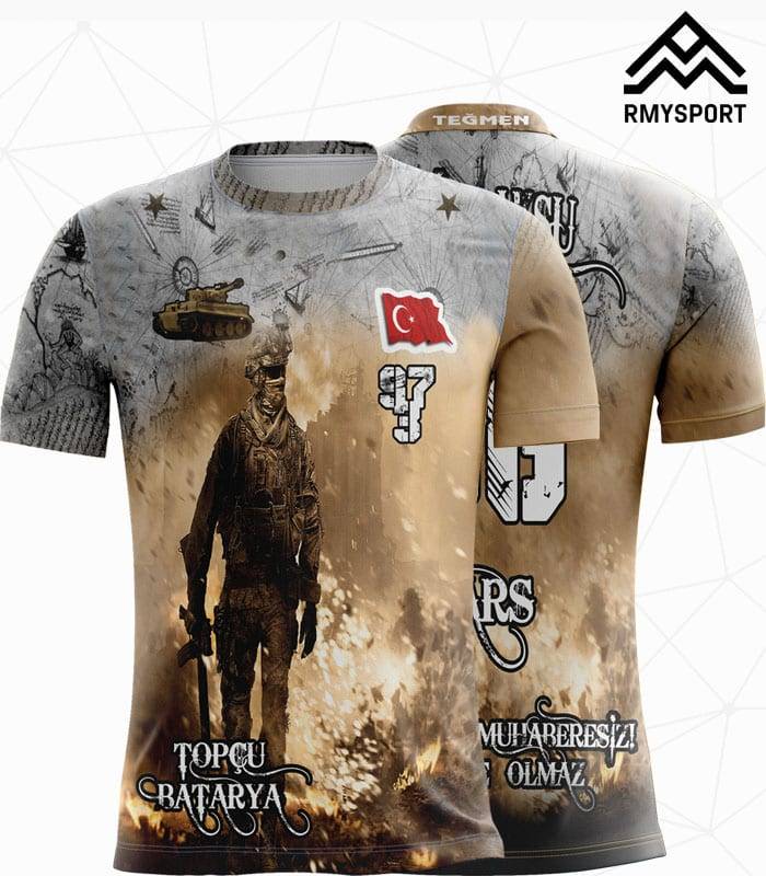 RMS1006 Asker Forması Gri, Kahverengi ve Krem futbol forması modeli - forma yaptırma detay görünümü 3