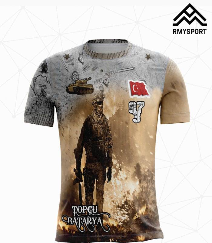 RMS1006 Asker Forması Gri, Kahverengi ve Krem futbol forması modeli - forma yaptırma ön görünüm