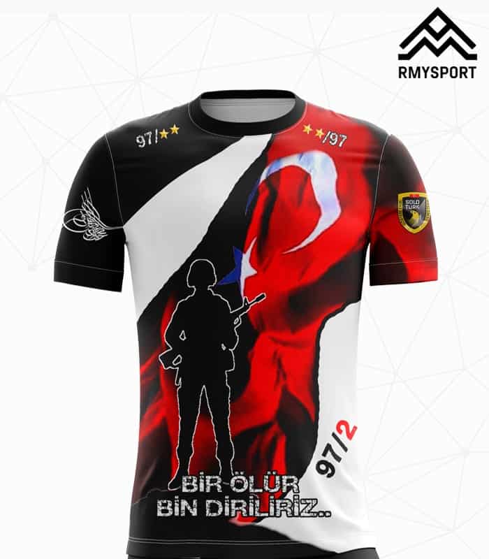RMS1052 Tezkere Forması Siyah, Kırmızı ve Antrasit futbol forması modeli - forma yaptırma ön görünüm